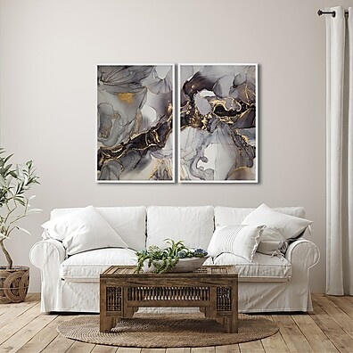 Quadro Abstrato 2 Telas: Decore com Arte!
