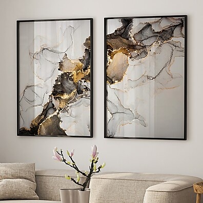 Quadro Abstrato Mármore: Decore com Estilo!