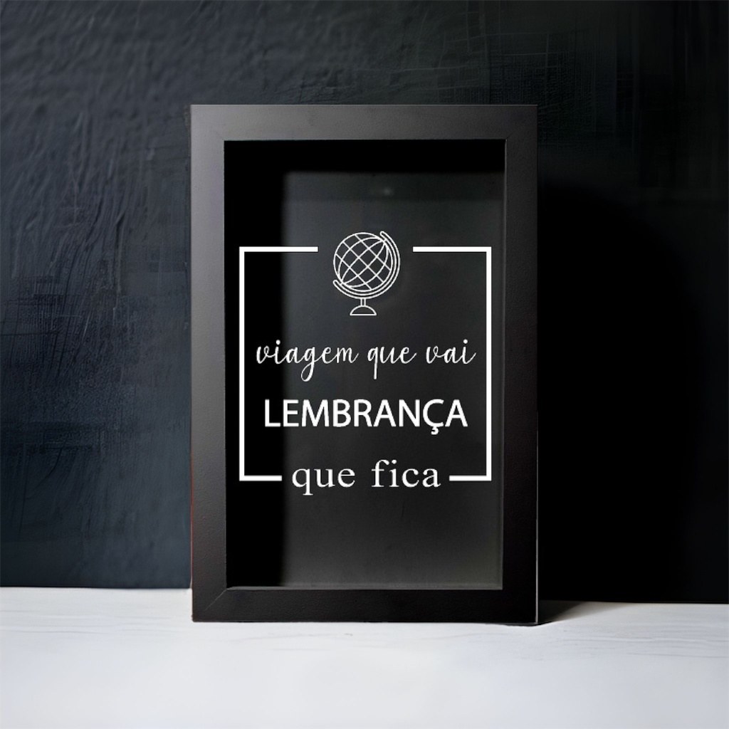 Quadro Cofre Viagem: Guarde Memórias e Sonhos