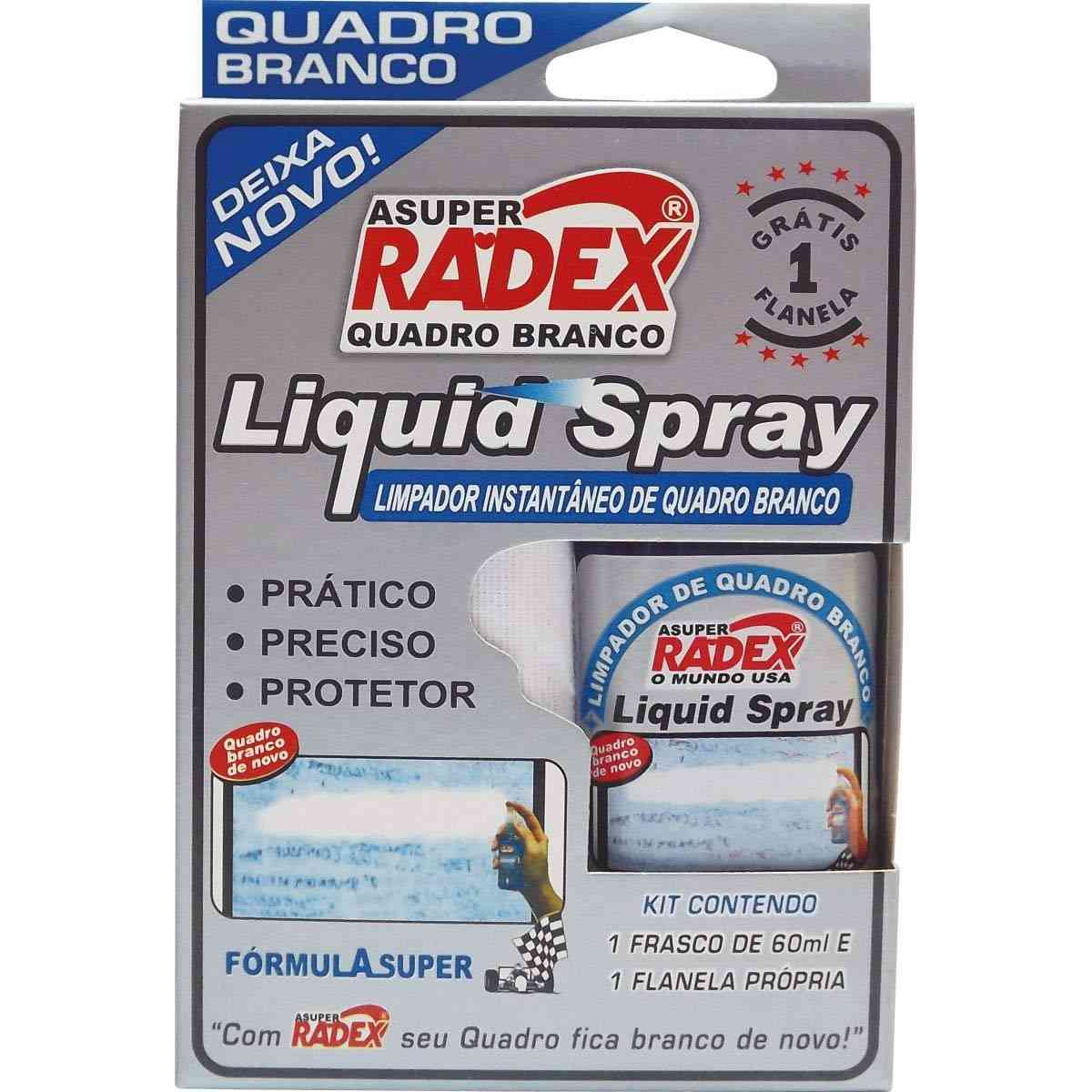 Produto para Limpeza de Quadro Branco Radex Multicor - 60ml
