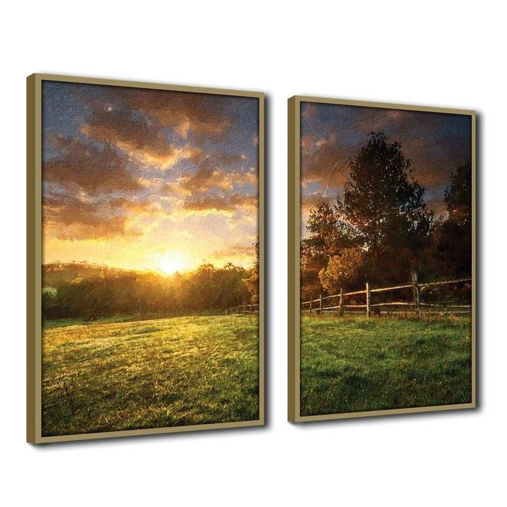 Quadro Decorativo Campo Ensolarado: Leve a Luz para Seu Lar