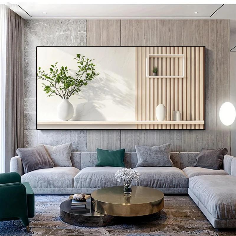 Quadro Decorativo com Vaso e Plantas: Transforme Sua Parede em Arte