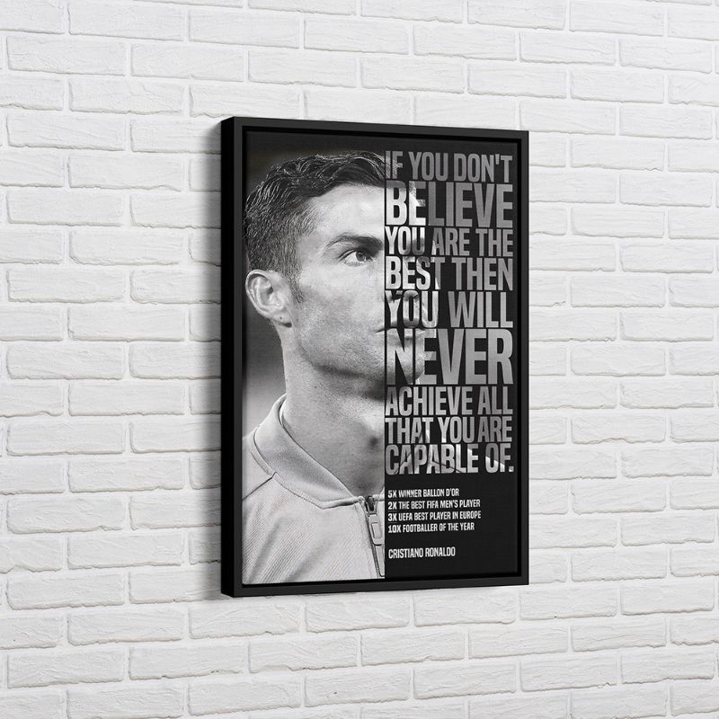 Quadro Decorativo Cristiano Ronaldo: Inspire-se com Frases Motivacionais em MDF
