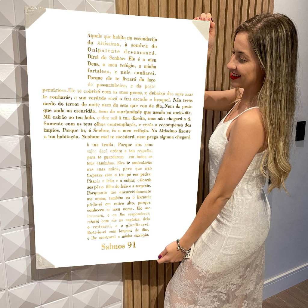 Quadro Decorativo Religioso Salmo 91 – Vários Modelos