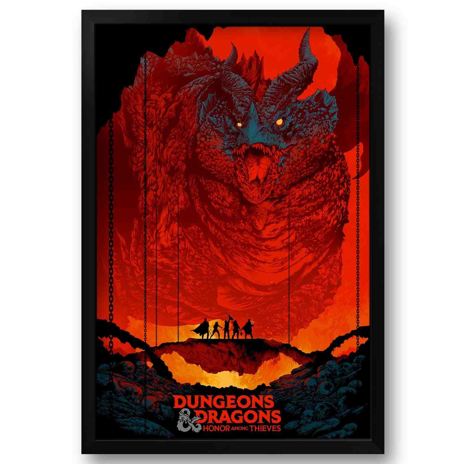 Quadro Dungeons & Dragons: Honor Among Thieves - 40x60cm | Impressão Premium em Vinil com Moldura Ecológica