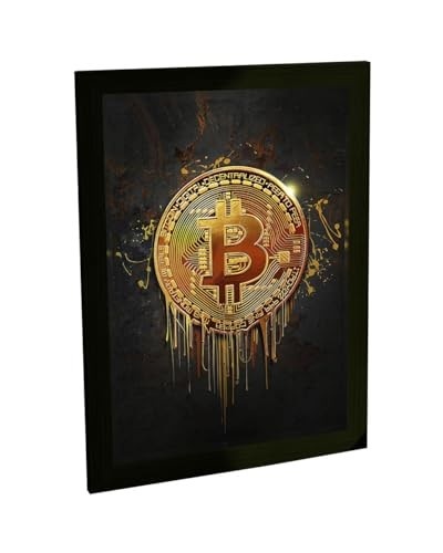 Quadro Decorativo Criptomoeda - Estilo Moderno para Escritório e Home Office