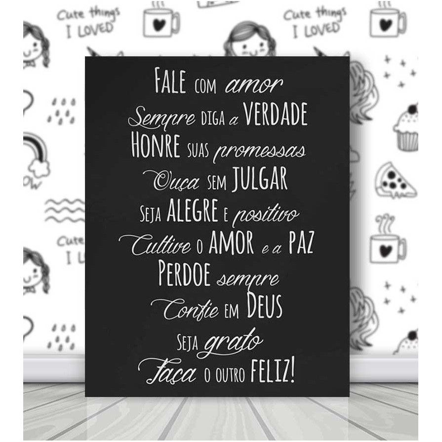 Quadro Fale Com Amor: Decore com Ternura!