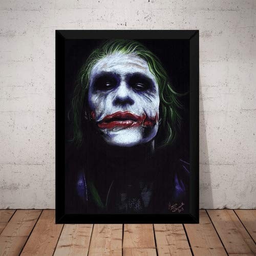 Fanarte Quadro Decorativo Coringa Joker Batman 42x30cm - Arte Premium para Fãs