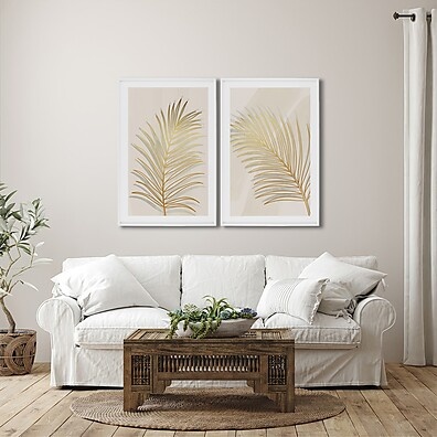 Quadro Folhas de Ouro: Elegância para sua Casa