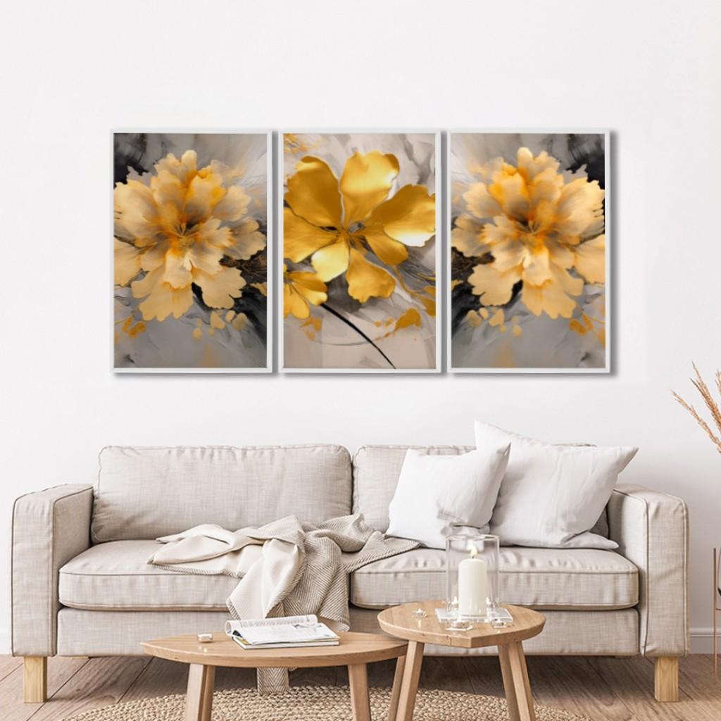 Quadro Jardim de Outono: 3 Painéis para sua Casa