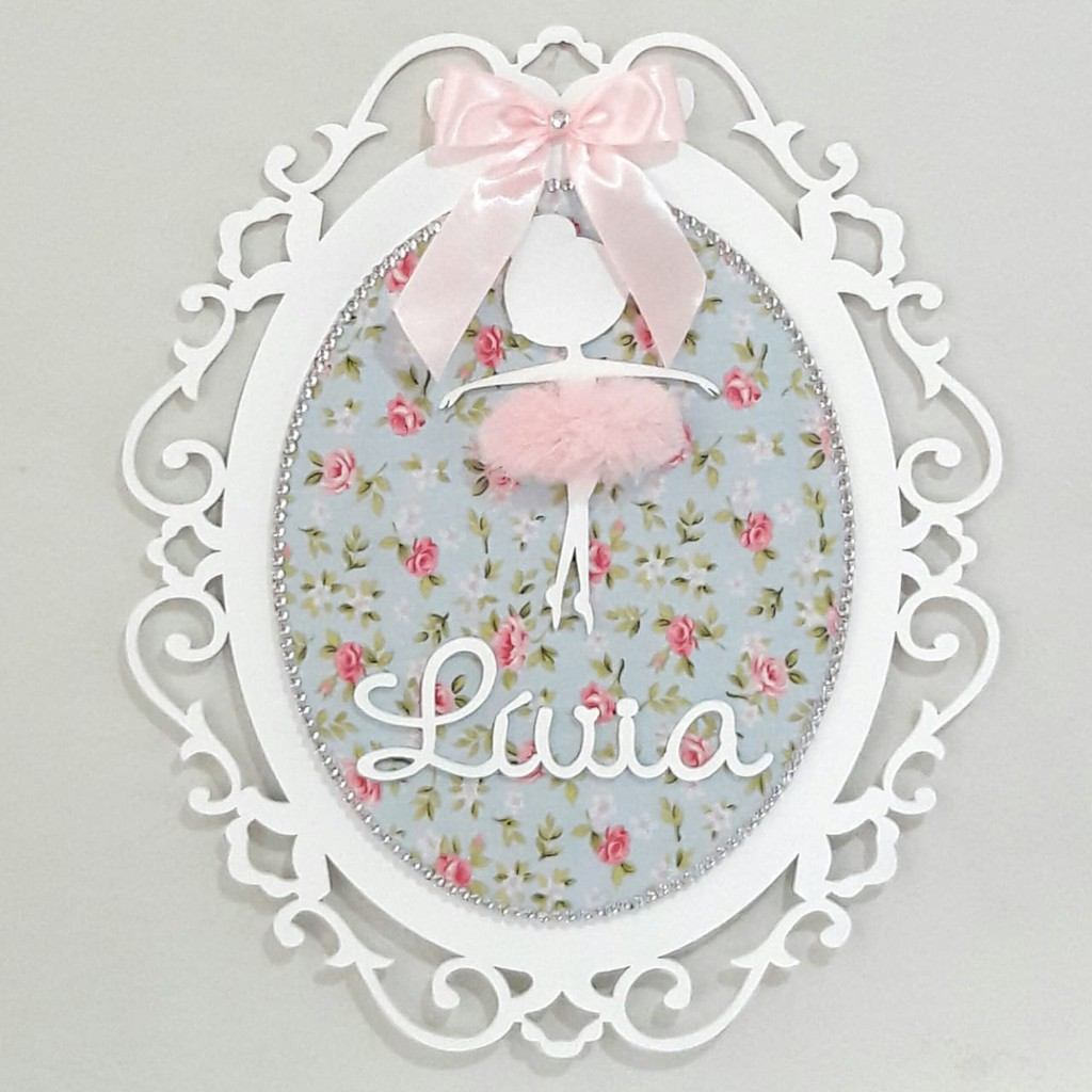 Quadro Personalizado para Maternidade: Bailarina e Nome do Bebê em MDF