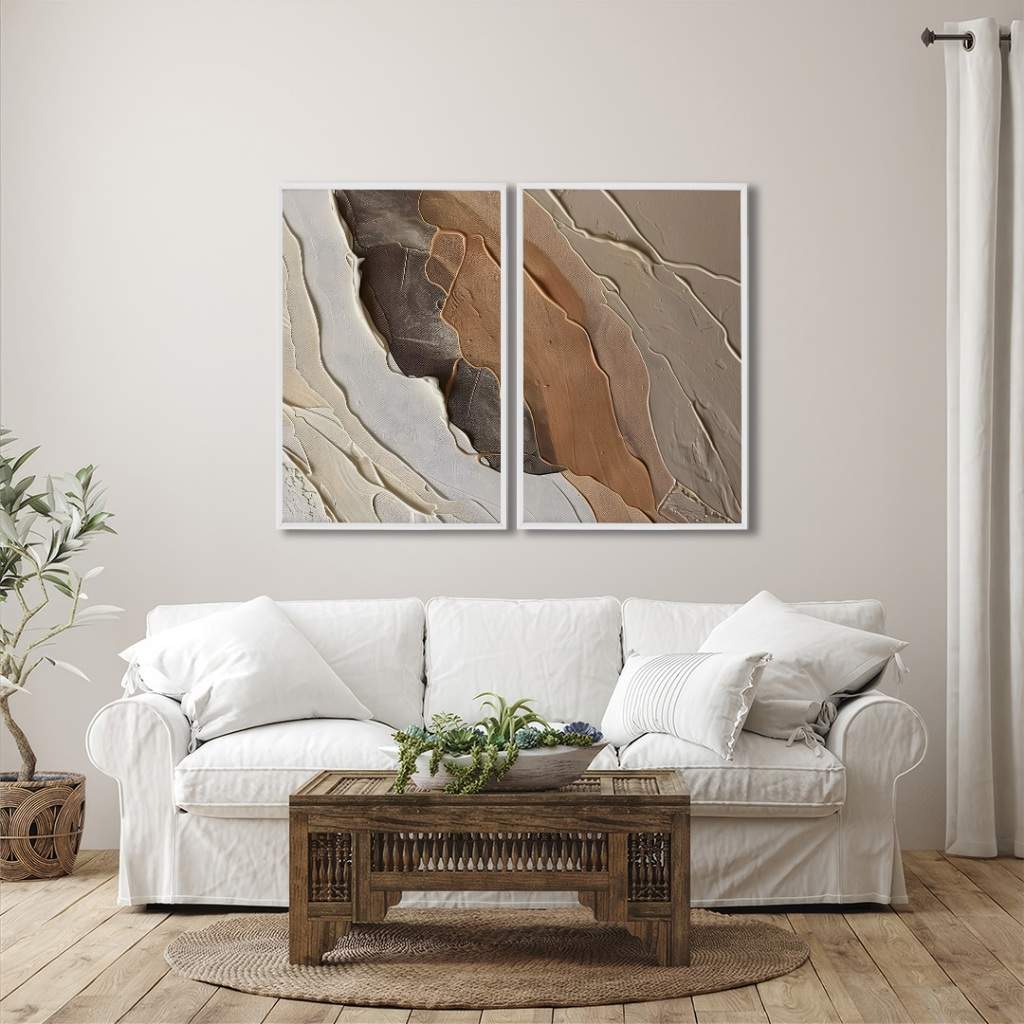 Quadros Terrosos Marmorizados: Elegância para sua Casa