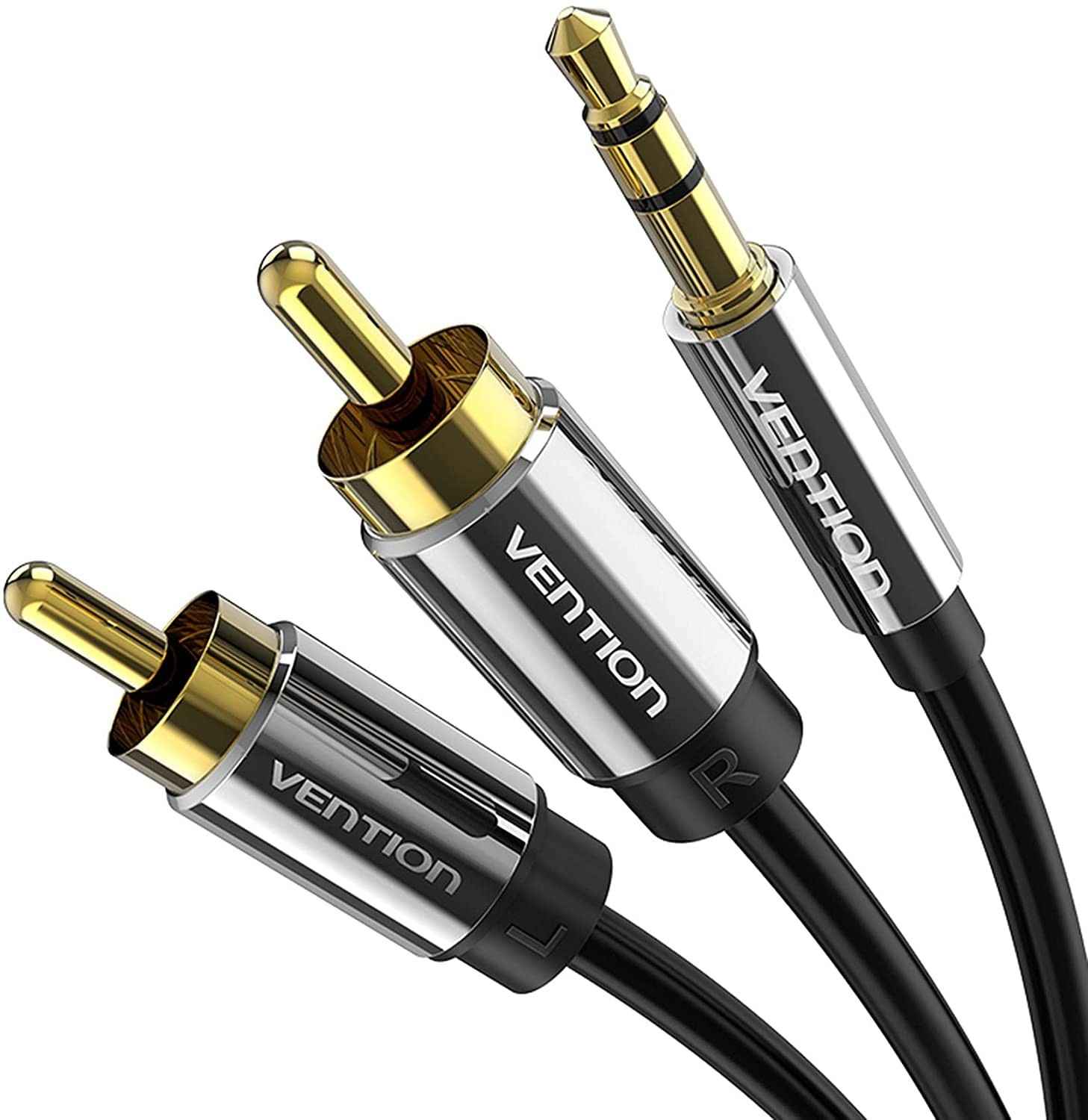 Cabo Auxiliar P2 Estéreo para RCA Vention 1m: Som de Alta Qualidade para DJs e Audiófilos