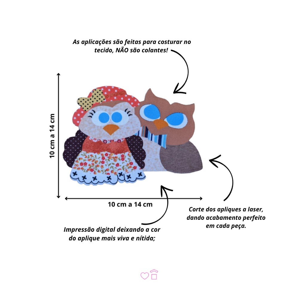 Apliques Patchwork para Bordar - 10 Unidades de Alta Qualidade