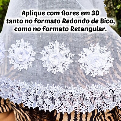 Véu CCB Floral 3D Adulto Andrea – Elegância e Qualidade