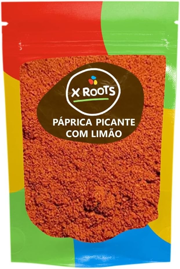 Páprica Picante com Limão Qualidade Premium 1kg Embalagem Abre e Fecha - X Roots