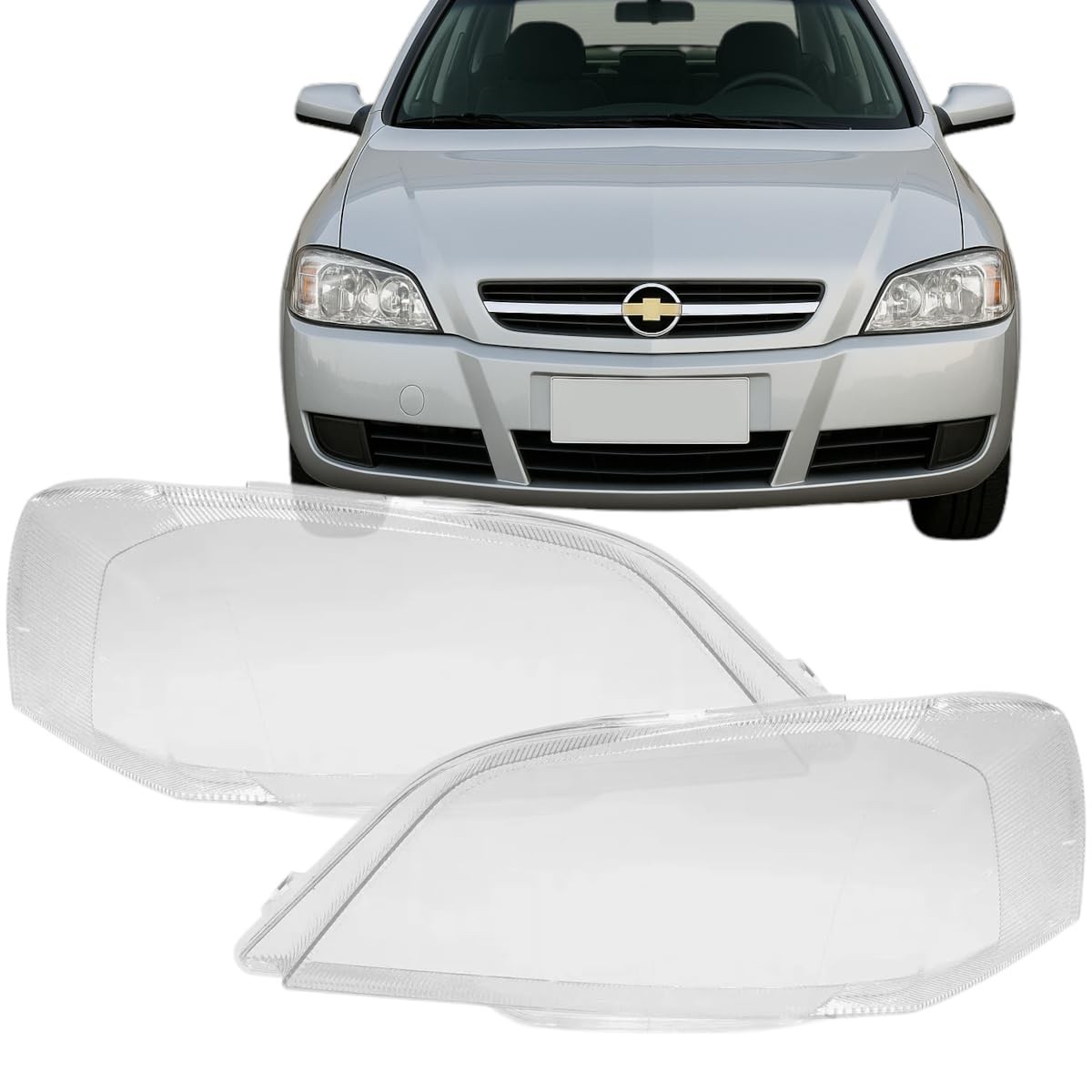 Par de Lentes para Farol Chevrolet Astra (2003-2011) em Policarbonato - Qualidade e Durabilidade