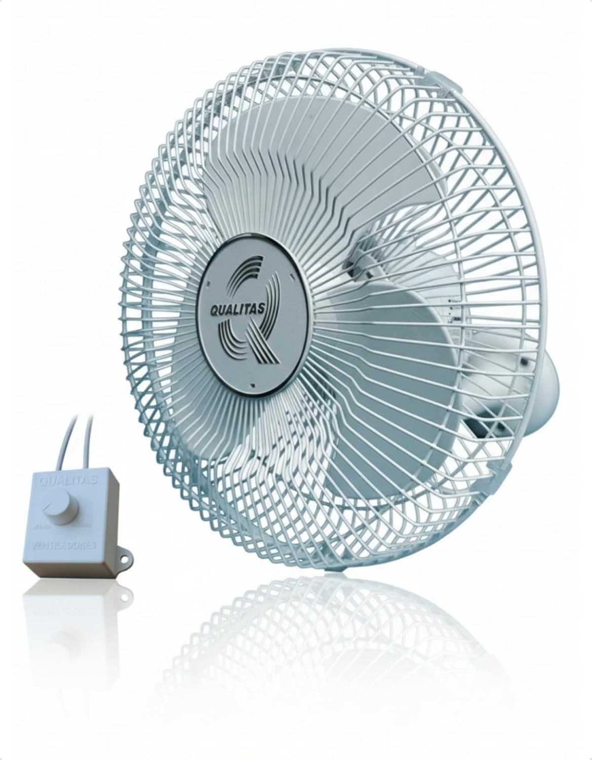 Ventilador de Parede 30cm Oscilante Branco Q300P Qualitas - Bivolt Silencioso