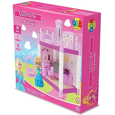 Quartinho da Princesa GGB 39 Peças: Brinquedo Completo para Meninas