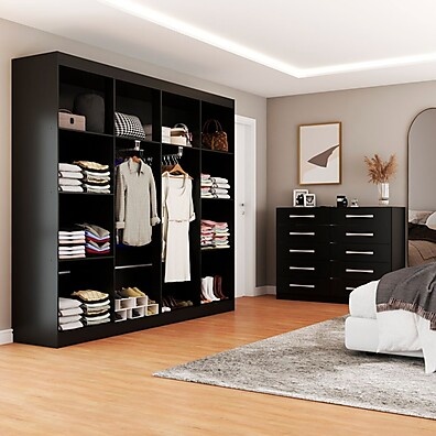 Quarto Casal Completo: Closet + Cômoda 10 Gavetas