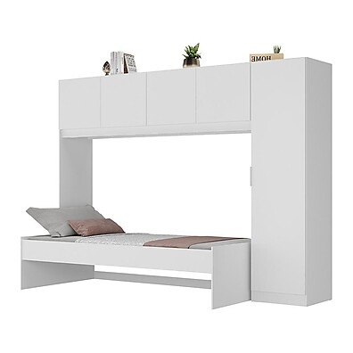 Quarto Completo Solteiro Dublin: Cama + Guarda-Roupa