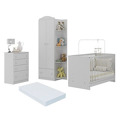 Quarto de Bebê Completo com Berço 3 em 1 – Tudo que Você Precisa