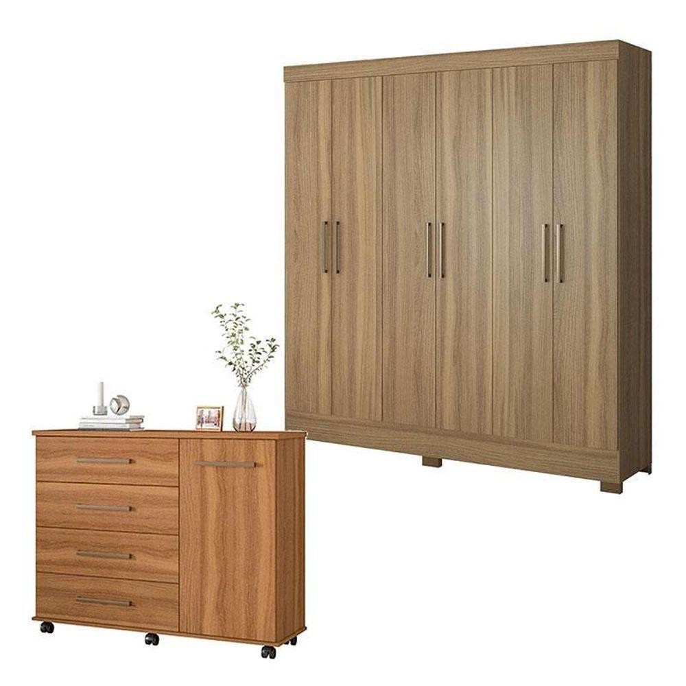 Quarto dos Sonhos: Cômoda e Guarda-Roupa Amêndola