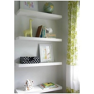 Kit com 4 Prateleiras Retas Brancas de 30cm - Ideal para Sala, Cozinha e Quarto