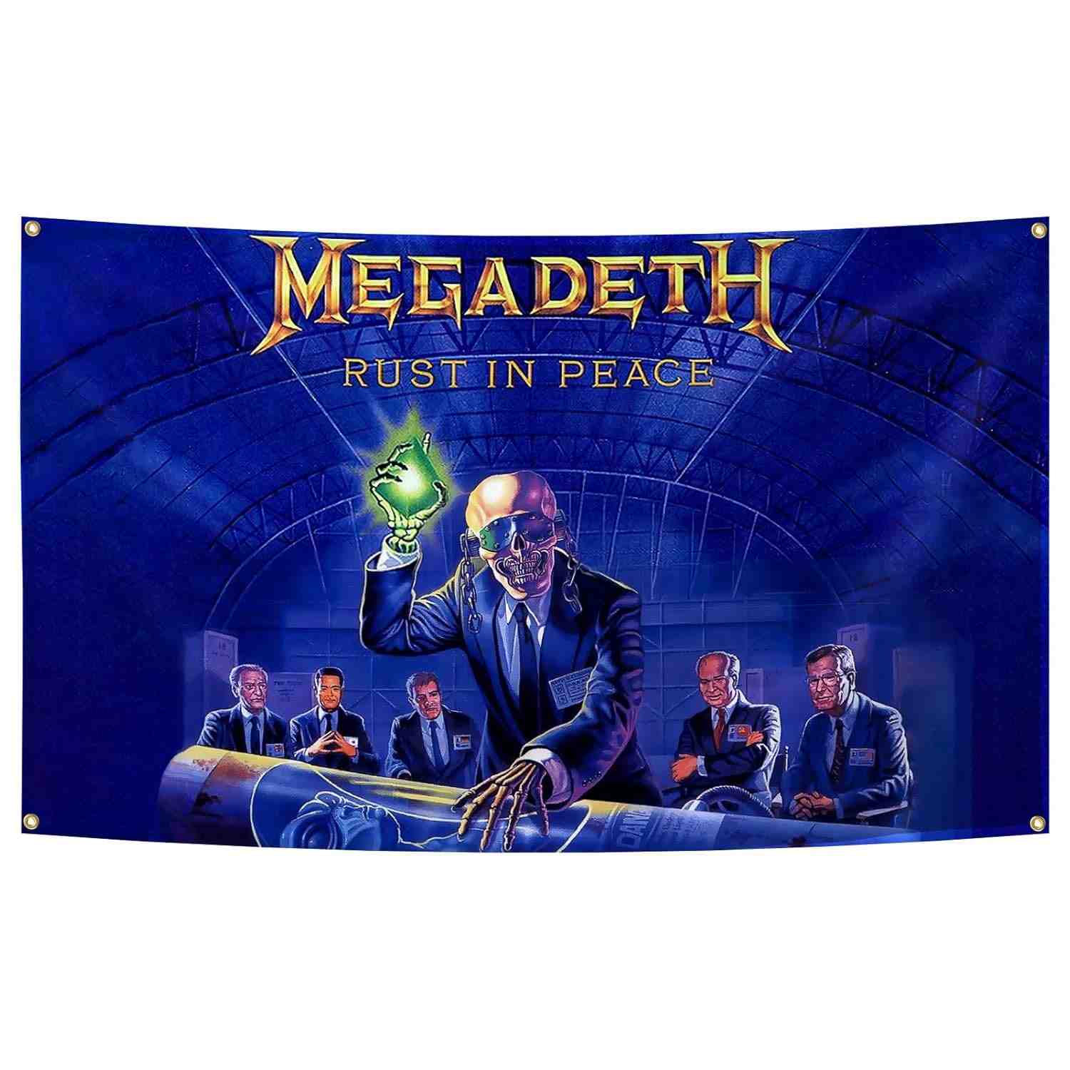 Pôster Megadeth Rust in Peace - Bandeira Decorativa Resistente para Quarto e Área Externa
