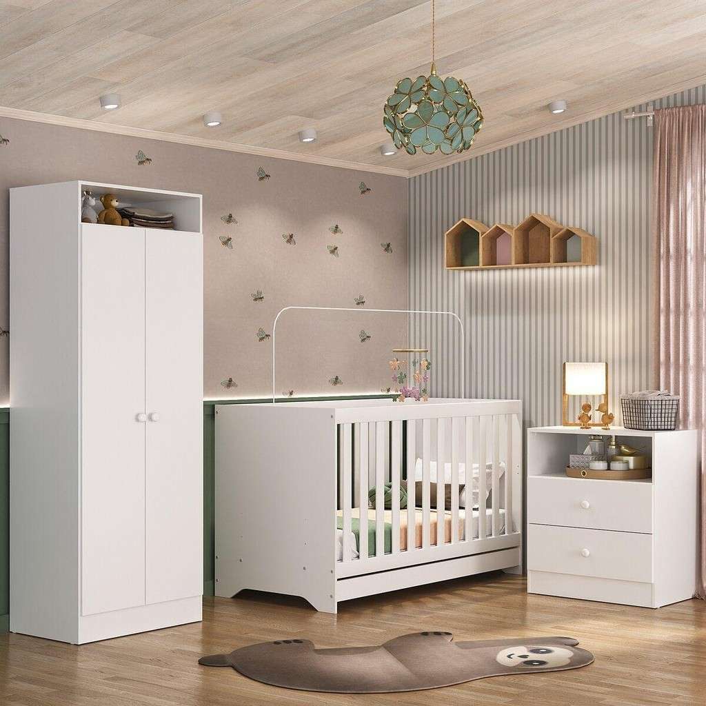 quarto-infantil-encanto-completo-branco-e-com-colchao