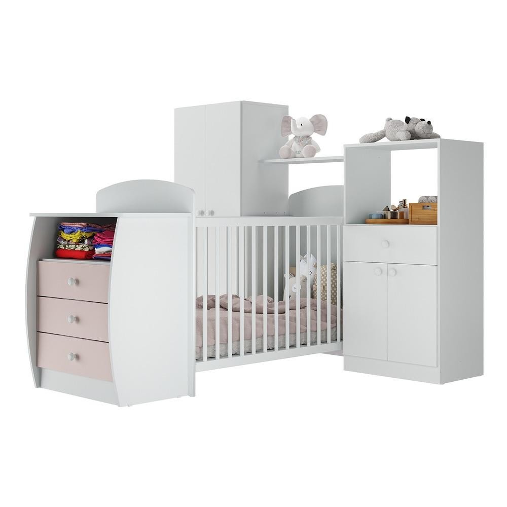 Quarto Infantil Laura: Berço e Cômoda em 1!
