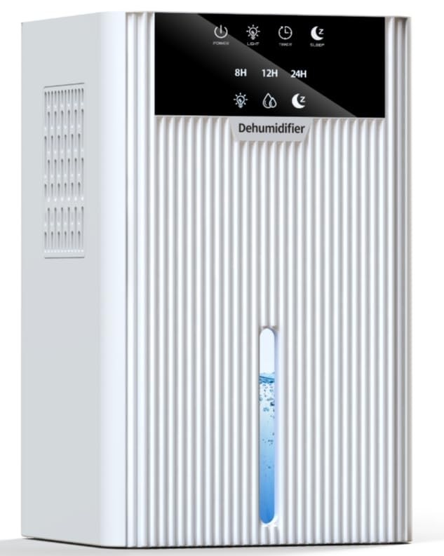 Desumidificador de Ar Ultra Silencioso 2200ml com LED Colorido - Ideal para Quarto e Banheiro