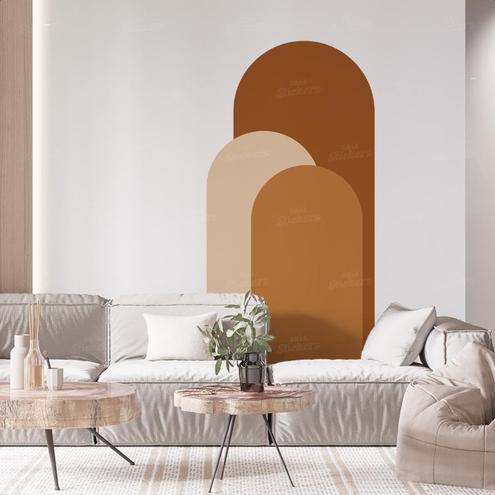 Adesivo de Parede Estilo Arco Lavável - Design Moderno Fácil Aplicação para Sala, Quarto e Escritório