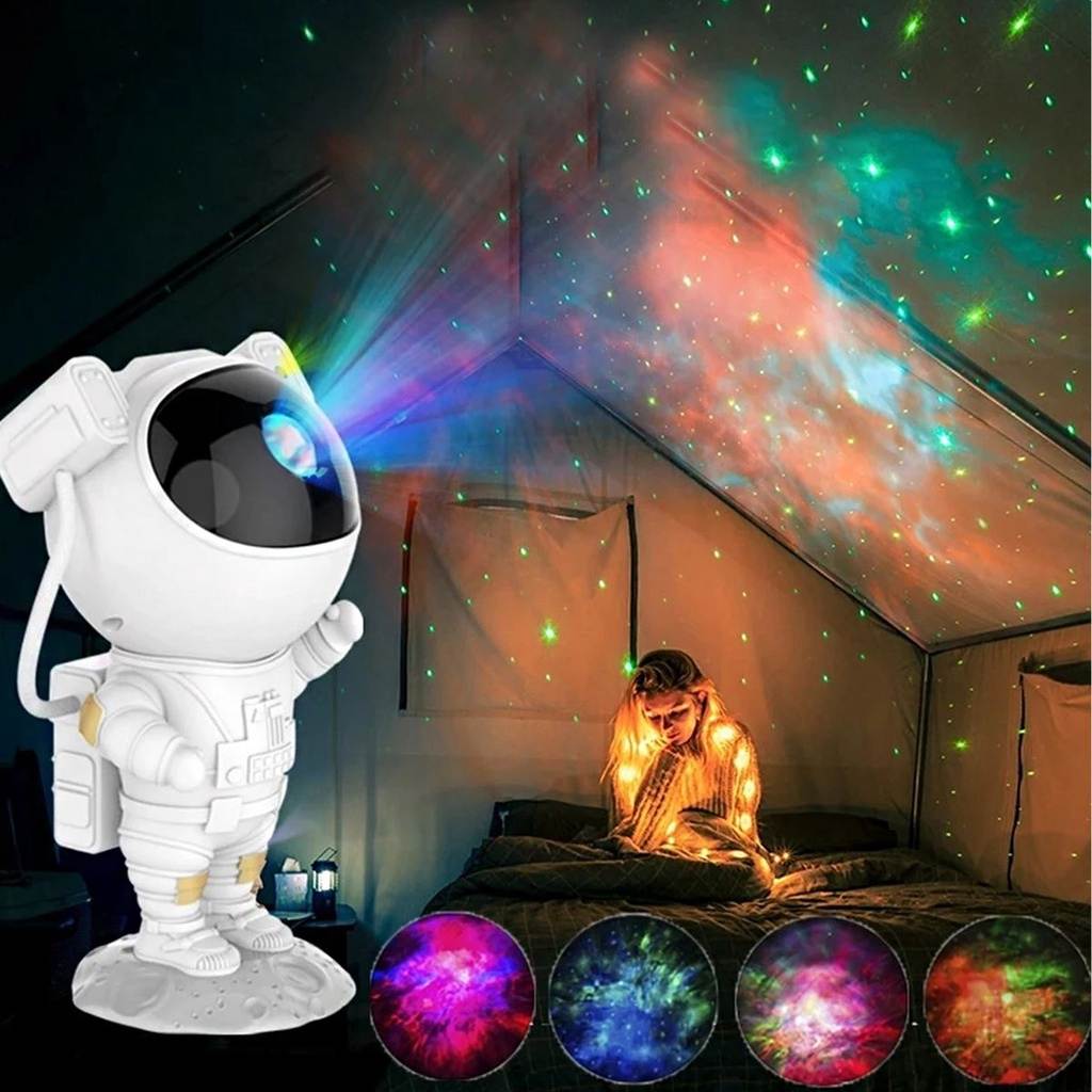 Luminária Astronauta: Galáxia no Seu Quarto ✨