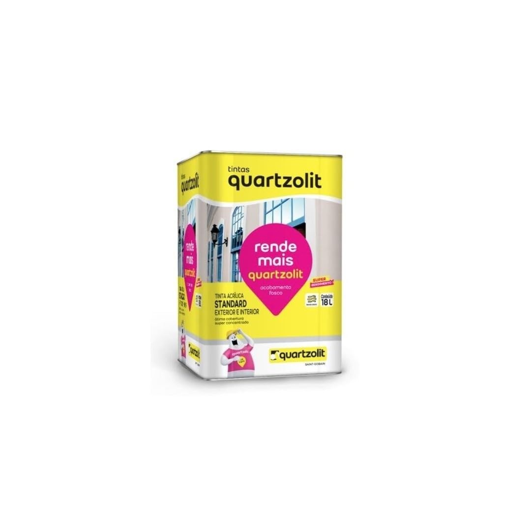 Kit Completo Quartzolit: Tinta 18L, Areia e Trincha 2 1/2" para Acabamentos Impecáveis