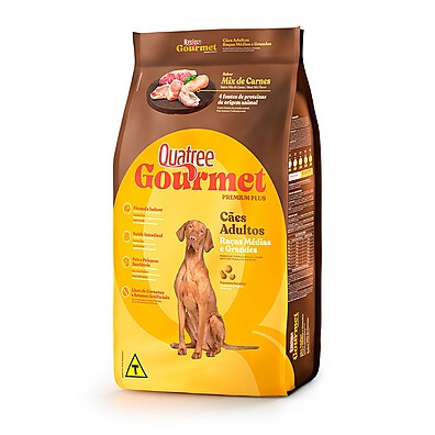 Quatree Gourmet: Ração Premium para Cães Adultos