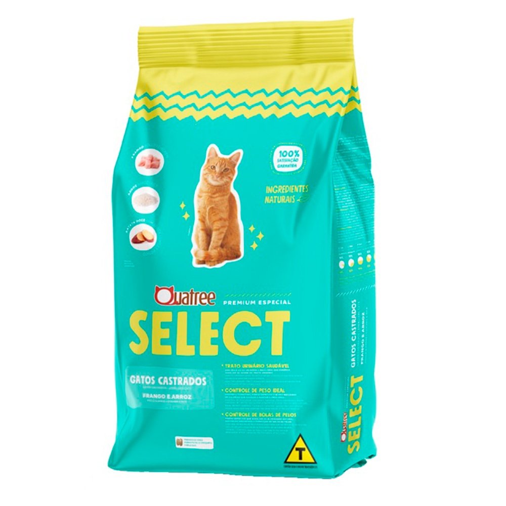 Quatree Select Gatos Castrados: Nutrição Premium!