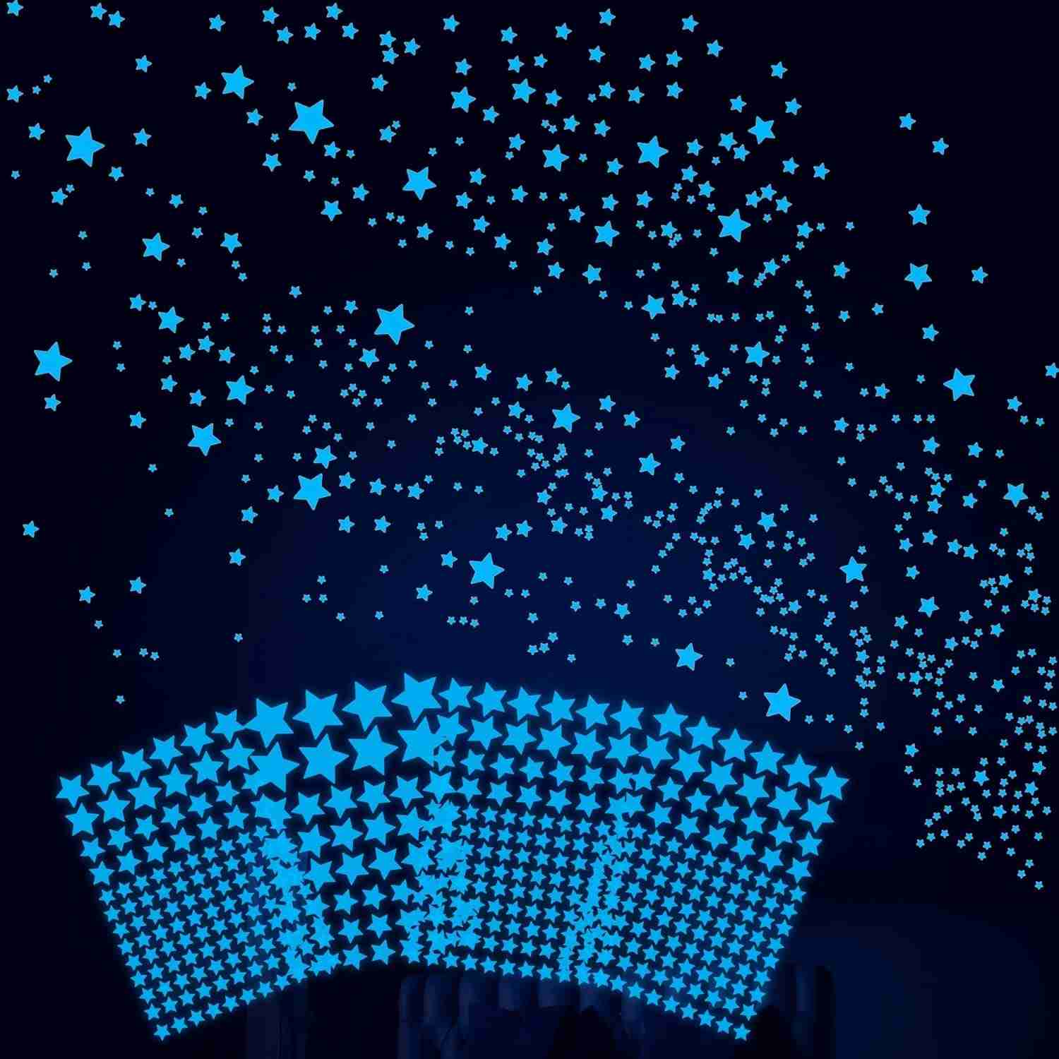 Estrelas que Brilham no Escuro - 421 Peças para Decorar o Quarto Infantil com Magia