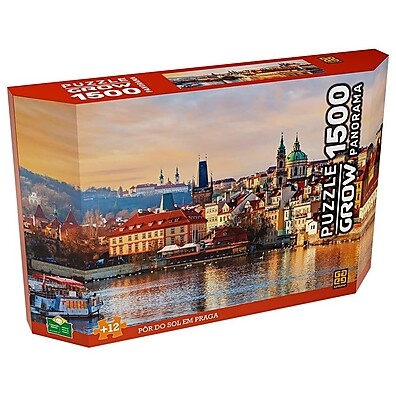 Quebra-Cabeça 1500 Peças Pôr do Sol em Praga – Grow