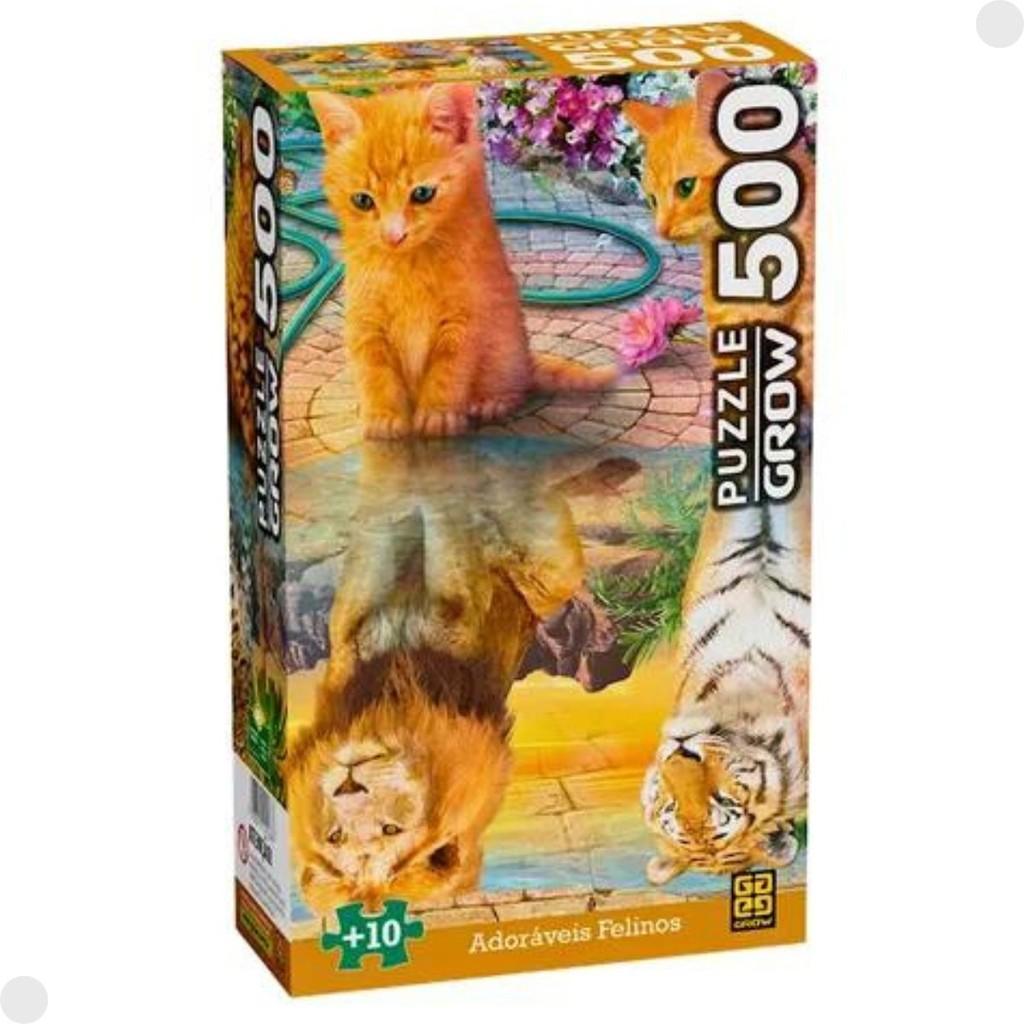 Quebra-Cabeça 500 Peças: Felinos Adoráveis Grow
