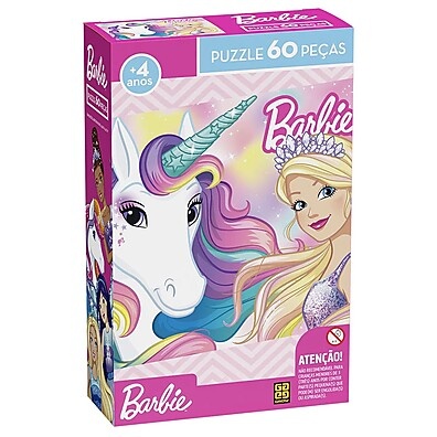 Quebra Cabeça Barbie 60 Peças - Diversão e Desenvolvimento