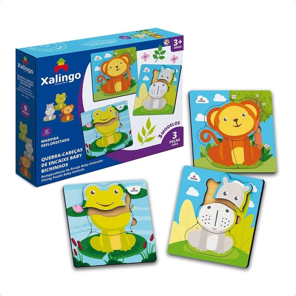 Quebra-Cabeça Bichinhos Xalingo: Diversão +3 Anos!