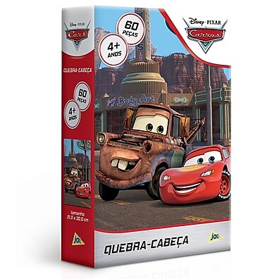 Quebra-Cabeça Carros Pixar: 60 Peças de Diversão!