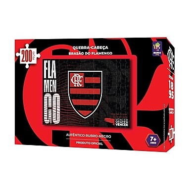 Quebra-Cabeça Flamengo 200 Peças: Desafio Rubro-Negro!