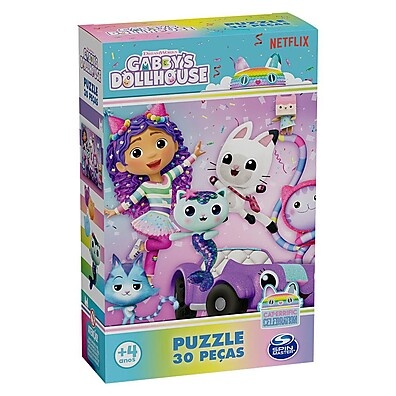 Quebra-Cabeça Gabby's Dollhouse: 30 Peças de Diversão!