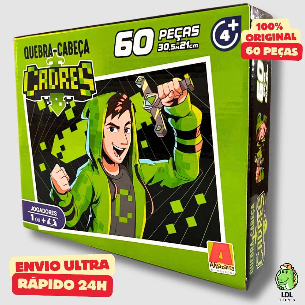 Quebra-Cabeça Gamer 60 Peças: Diversão Algazarra!
