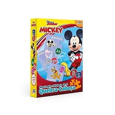 Quebra-Cabeça Mickey Alfabeto: Aprender Brincando!