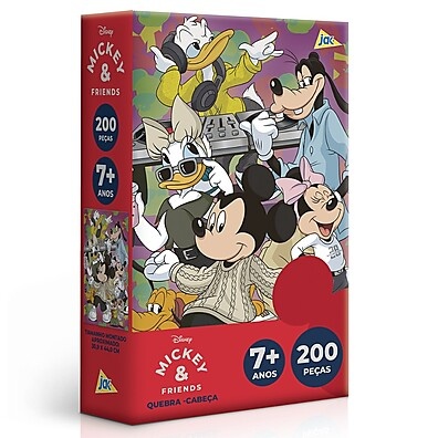 Quebra-Cabeça Mickey e Amigos 200 Peças – Diversão Garantida!