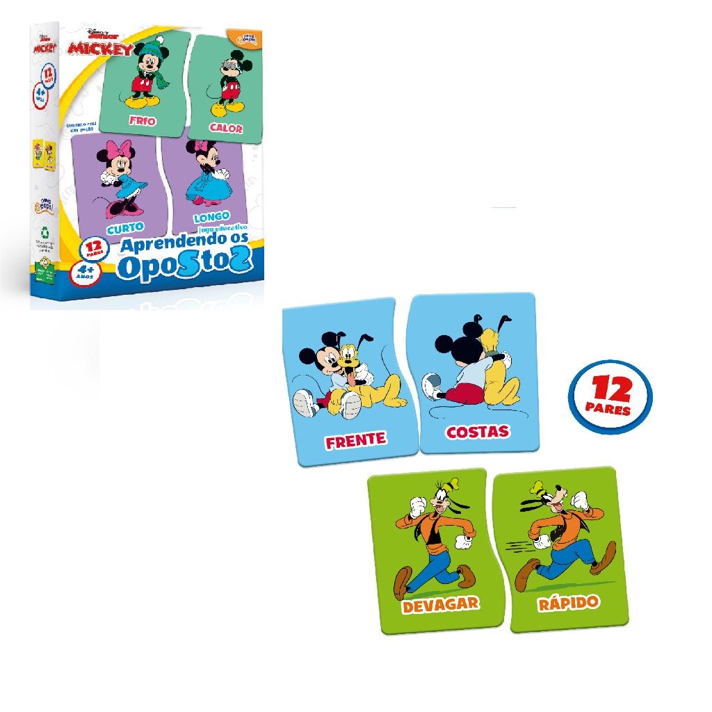 Quebra-Cabeça Mickey Opostos: Aprenda Brincando!