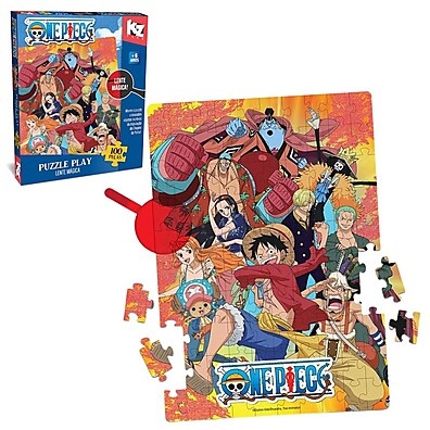 Quebra-Cabeça One Piece 100 Peças: Diversão com Lente Mágica!